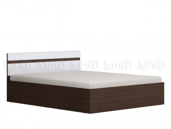 Ким кровать с подъемным механизмом 1,4 (Венге/белый глянец) в Краснообске - krasnoobsk.mebel54.com | фото