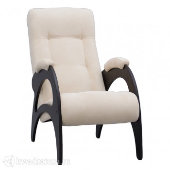 Кресло для отдыха Неаполь Модель 9 без лозы (Венге-эмаль/Ткань Ваниль Verona Vanilla) в Краснообске - krasnoobsk.mebel54.com | фото