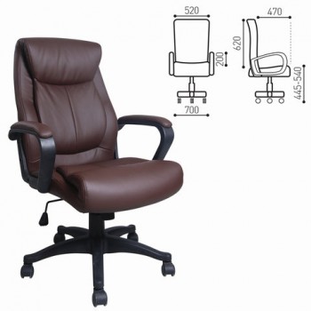 Кресло офисное BRABIX Enter EX-511 (коричневый) в Краснообске - krasnoobsk.mebel54.com | фото