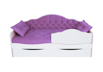 Кровать 180 серии Иллюзия Лайт 1 ящик 32 Фиолетовый (подушки) в Краснообске - krasnoobsk.mebel54.com | фото