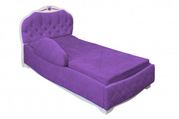 Кровать 190 Гармония Lux 32 Фиолетовый (мягкий бортик) в Краснообске - krasnoobsk.mebel54.com | фото