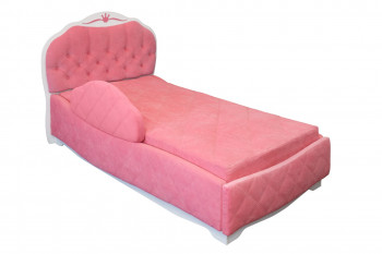 Кровать 190 Гармония Lux 36 Розовый (мягкий бортик) в Краснообске - krasnoobsk.mebel54.com | фото