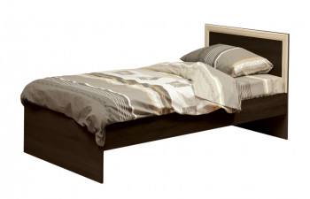 Кровать одинарная 21.55 (шир. 900) с настилом (венге/профиль дуб линдберг)/осн. в Краснообске - krasnoobsk.mebel54.com | фото