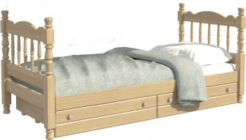 Кровать одинарная Аленка из массива сосны 800*1890 Сосна в Краснообске - krasnoobsk.mebel54.com | фото